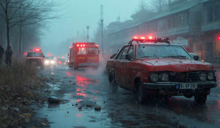 Bolu’da Kaza: Yağışlı Havada Kontrolden Çıkan Otomobil